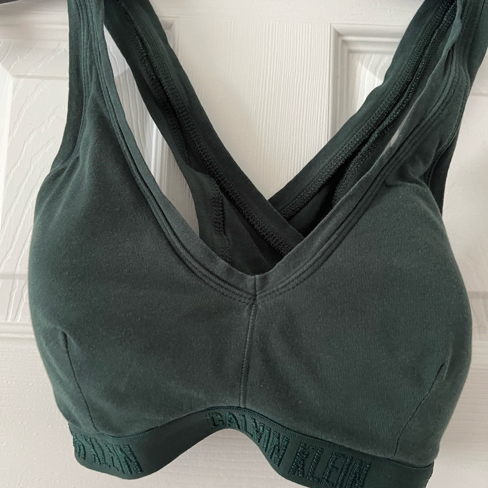 Calvin Klein Dark Green Sports Bra